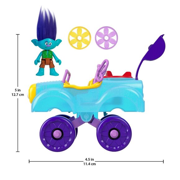 Imaginext DreamWorks Trolls Branch Figure and Buggy Toy Car Projectile Launcher - Picture 4 of 6